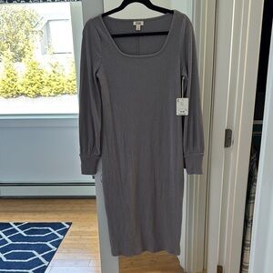 NWT a.n.a Long Sleeve Dress with Scoop Neck